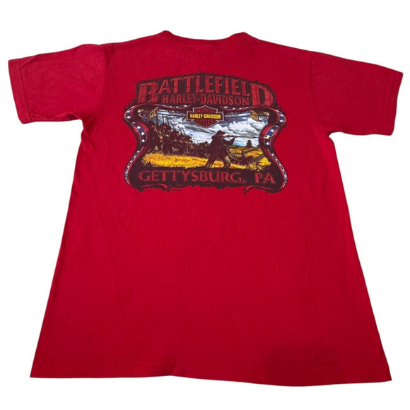 2004 Harley Davidson T-Shirt Gettysburg PA Battlefield Tee Sz M USA Excellent! - Picture 1 of 5